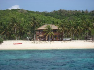 View of the house from the boat Cagdanao Island