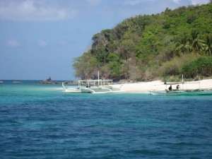 Hills and beach Cagdanao Island